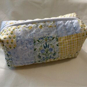 Floral Quilted Patchwork Cosmetic Bag